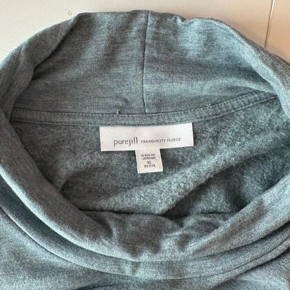 J.Jill PureJill Tranquility Fleece Mock Neck Tunic Size XL Comfort Mature Fall - Picture 6 of 8